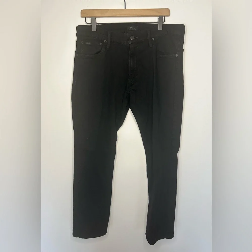 Polo Ralph Lauren Men’s The Varick Slim Straight Black Jeans, Size 33x30
